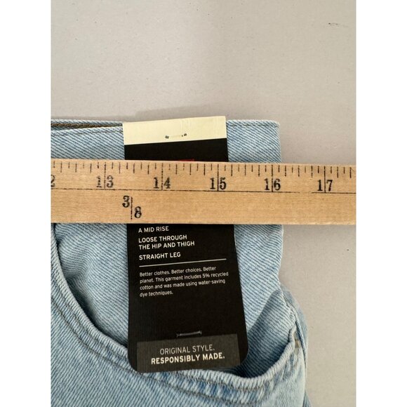 Levis baggy dad jeans light wash 90s retro relaxed retro boho sz 28 - Picture 8 of 11